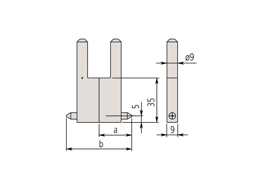 07CZA058 Mitutoyo Inside Point Jaw Metric for 552-Series Caliper