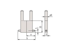 07CZA058 Mitutoyo Inside Point Jaw Metric for 552-Series Caliper