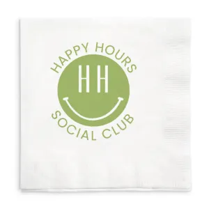 6.5" X 6.5" 3 Ply Custom Beverage Napkin, White