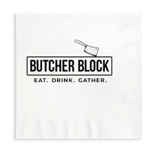 8" X 8" 3 Ply Custom Guest Napkin, White