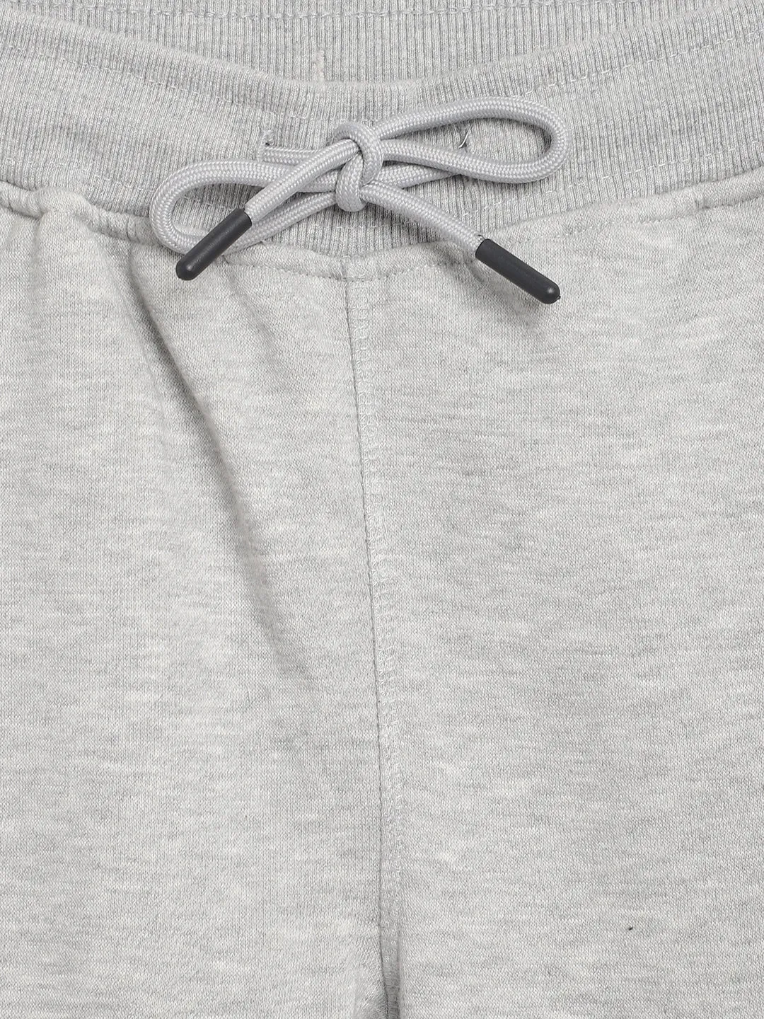 Boys Casual Grey Melange Track Pants
