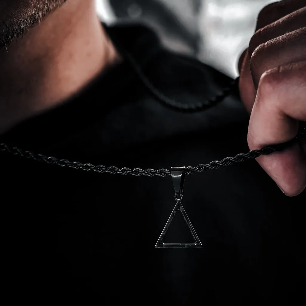Carbon Fiber Dreieck Halskette