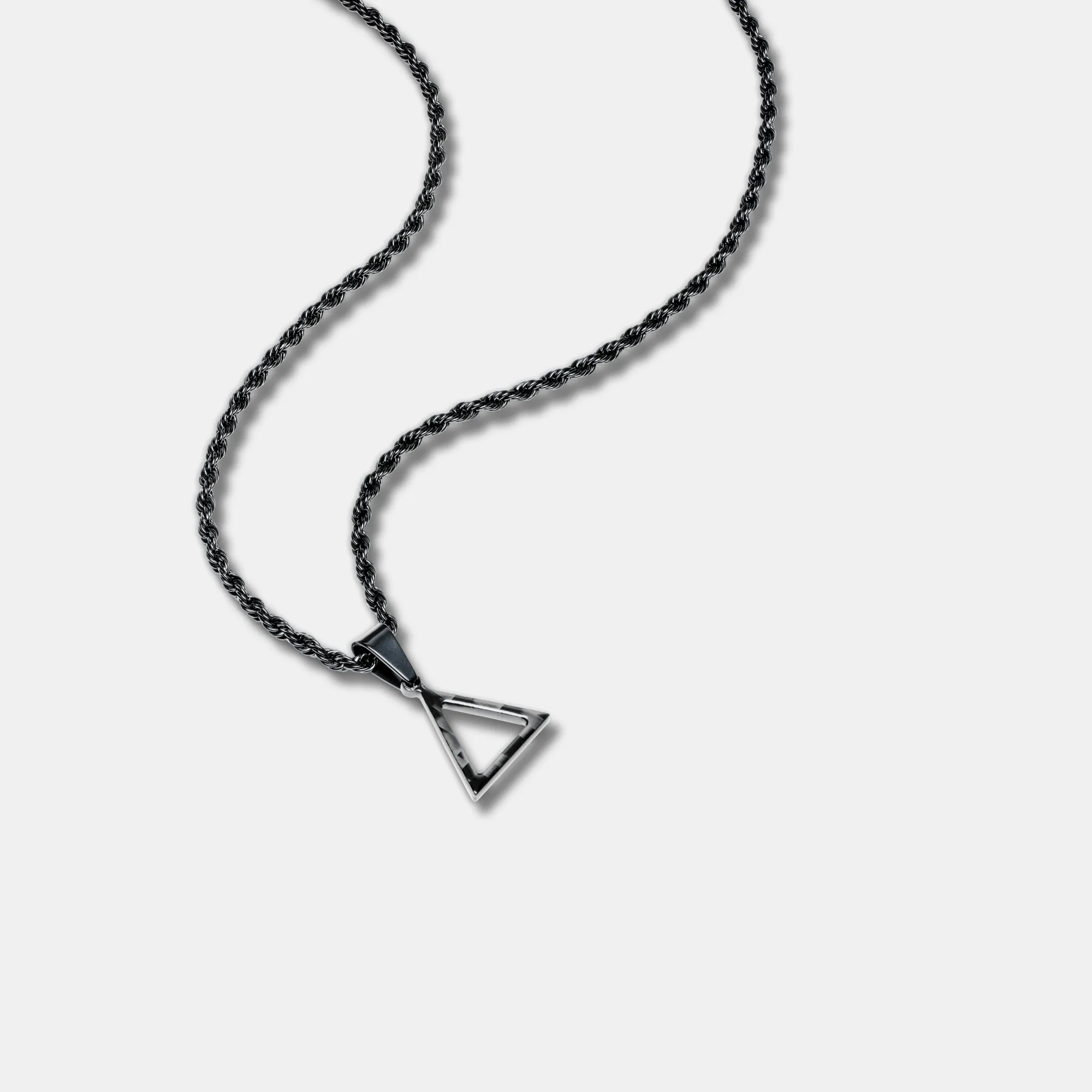 Carbon Fiber Dreieck Halskette