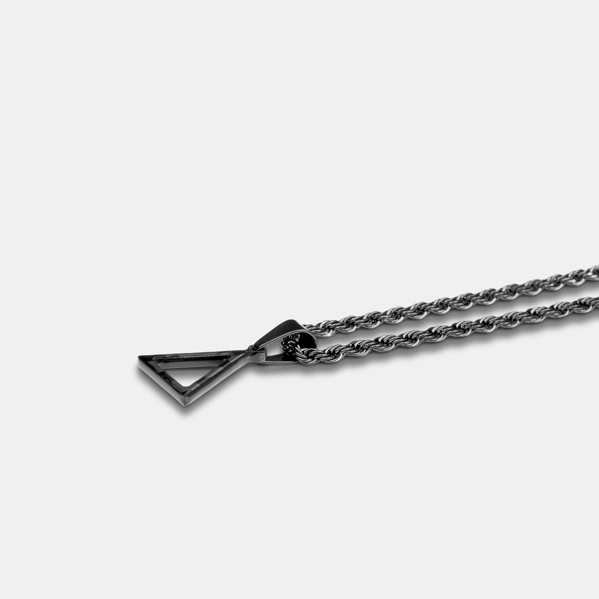 Carbon Fiber Dreieck Halskette