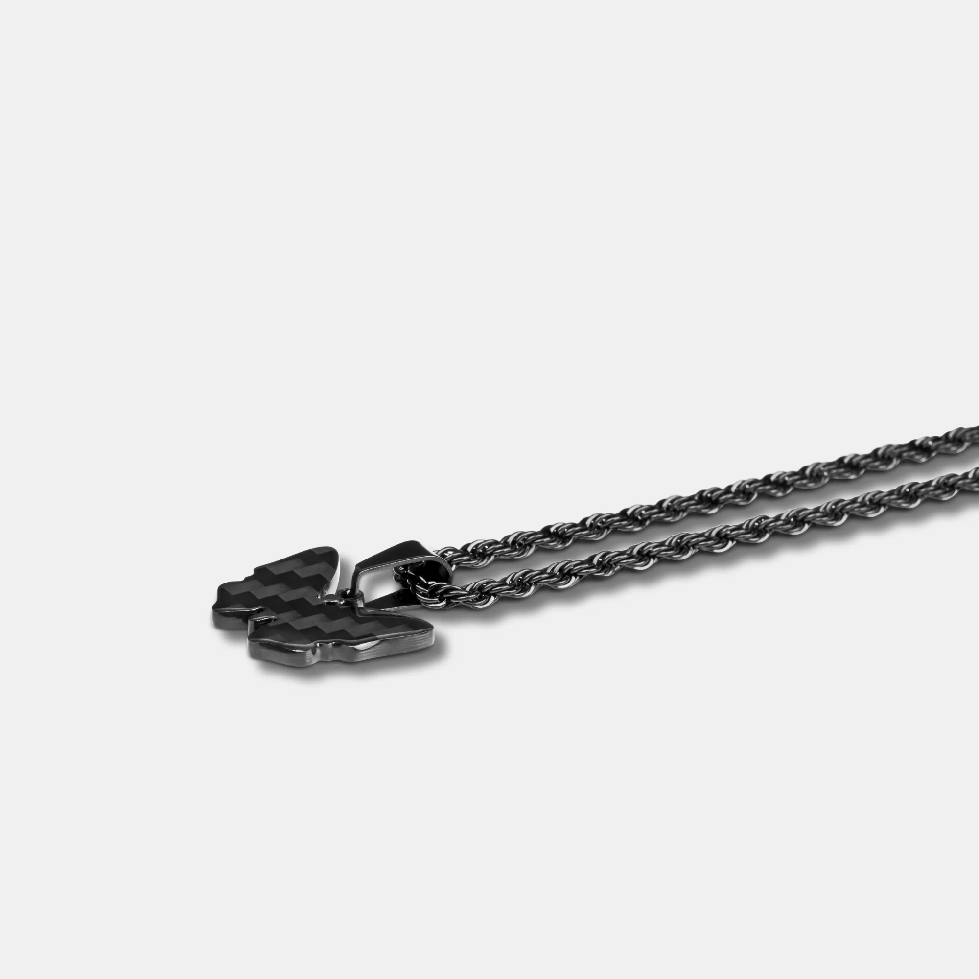 Carbon Fiber Schmetterling Halskette