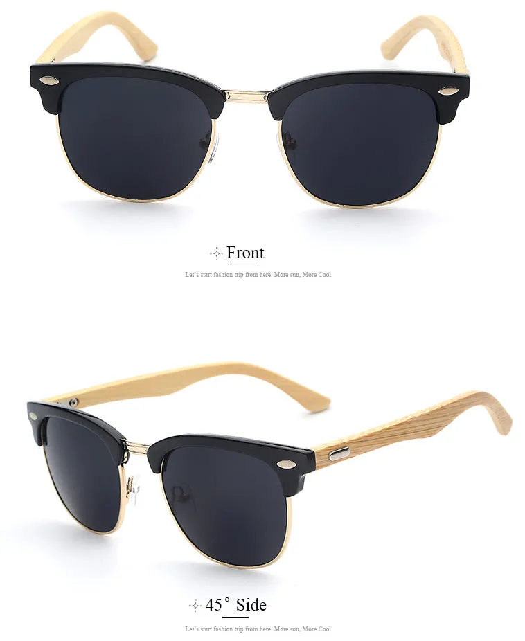 Clubmaster Wooden Sunglasses