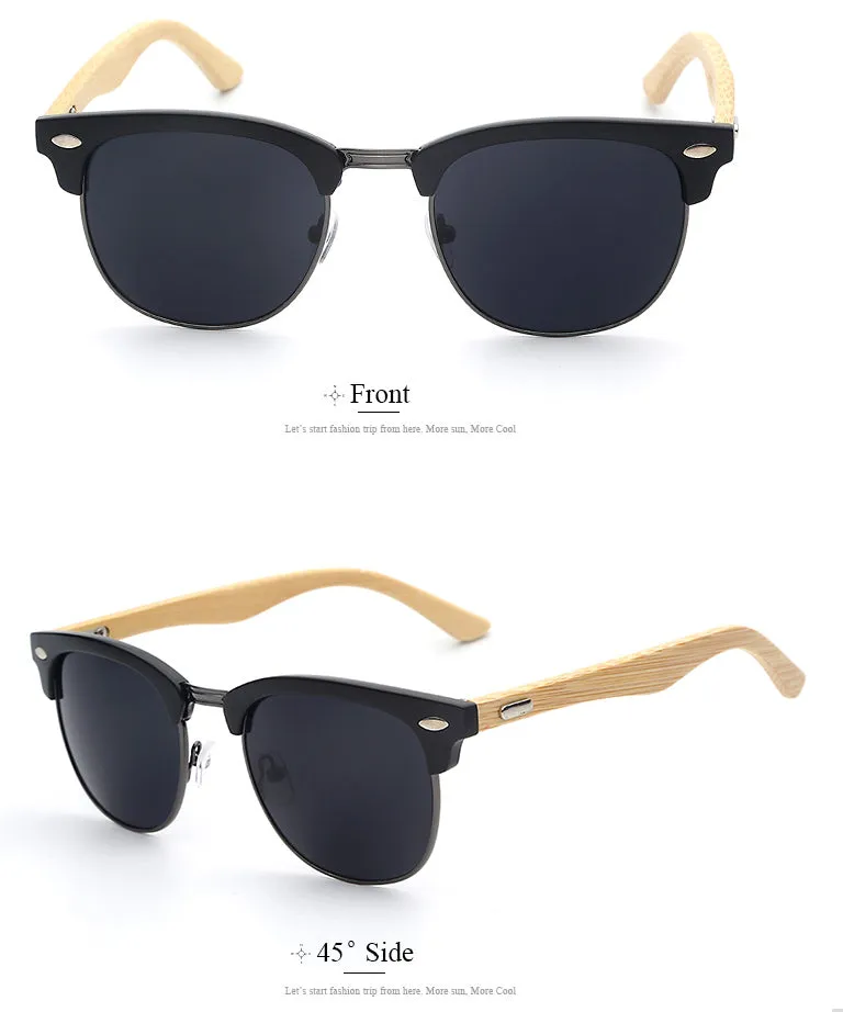 Clubmaster Wooden Sunglasses