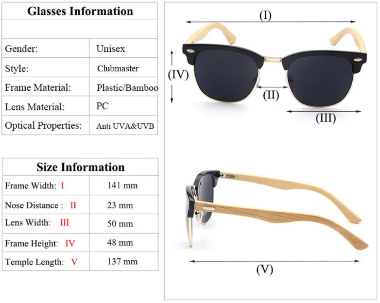 Clubmaster Wooden Sunglasses