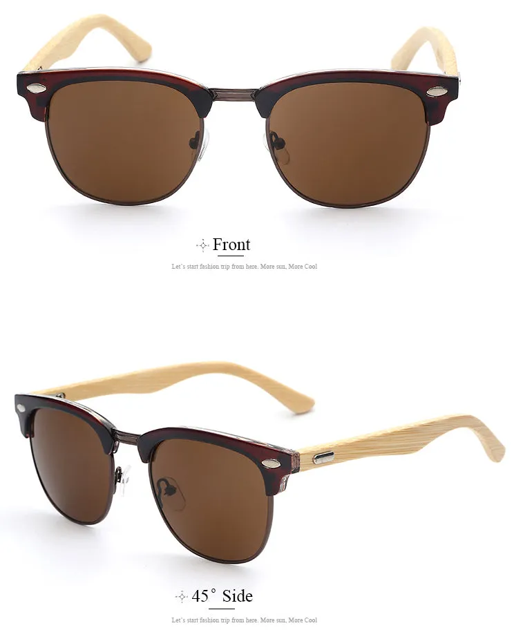 Clubmaster Wooden Sunglasses