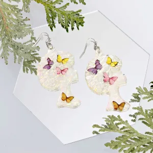 Dangle Multi Med Afro Butterfly Earrings for Women