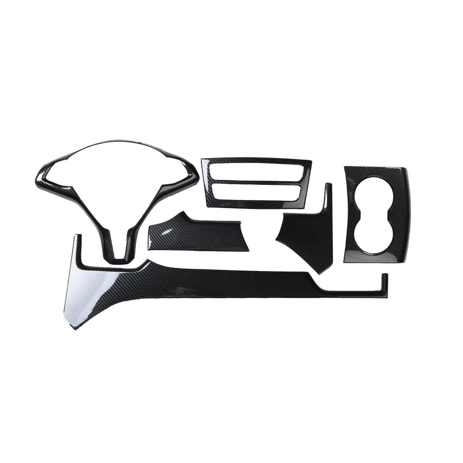 Dashboard & Center Console Hydro Carbon Fiber Coated Upgrade Kit (6 Pieces) For Model S