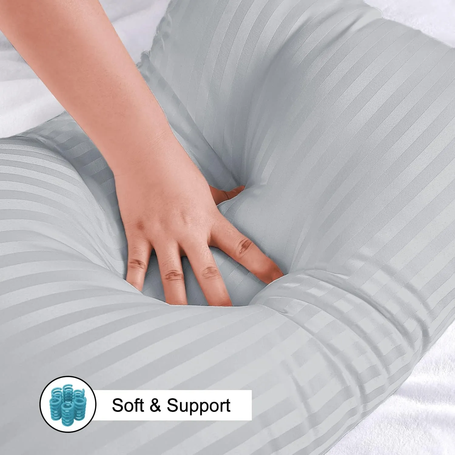 EIUE Bed Pillows for Sleeping 2 Pack Queen SizePillows for Side and Back Sleepers,Super Soft Down Alternative Microfiber Filled Pillows,20 x 30 Inches,Grey