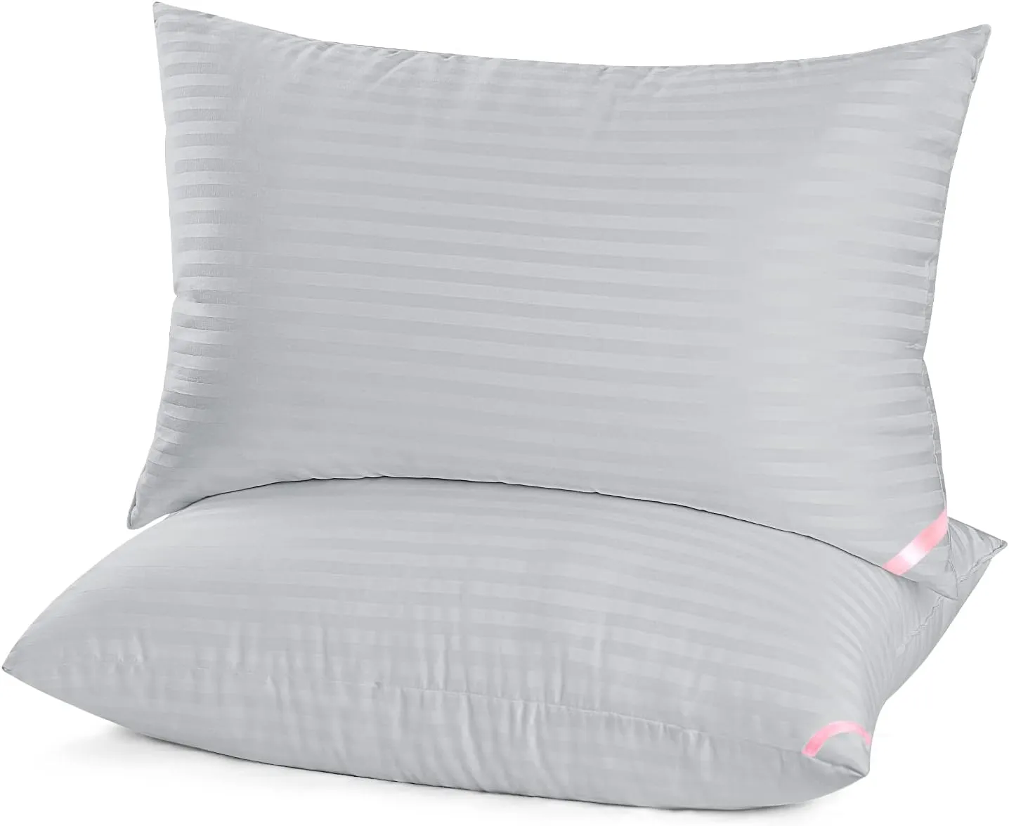 EIUE Bed Pillows for Sleeping 2 Pack Queen SizePillows for Side and Back Sleepers,Super Soft Down Alternative Microfiber Filled Pillows,20 x 30 Inches,Grey