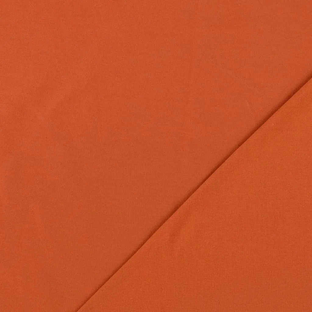 Essential Chic Rust Orange Plain Cotton Jersey Fabric