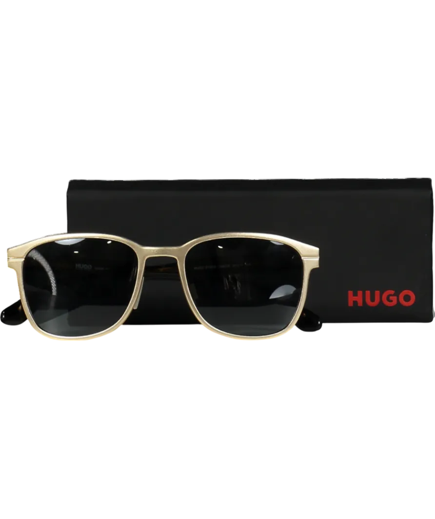 Hugo Metallic 0110/s Gold Sunglasses in case