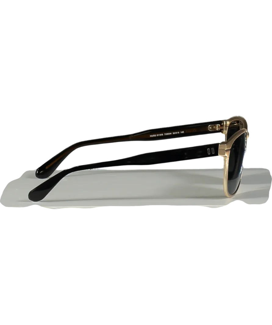 Hugo Metallic 0110/s Gold Sunglasses in case