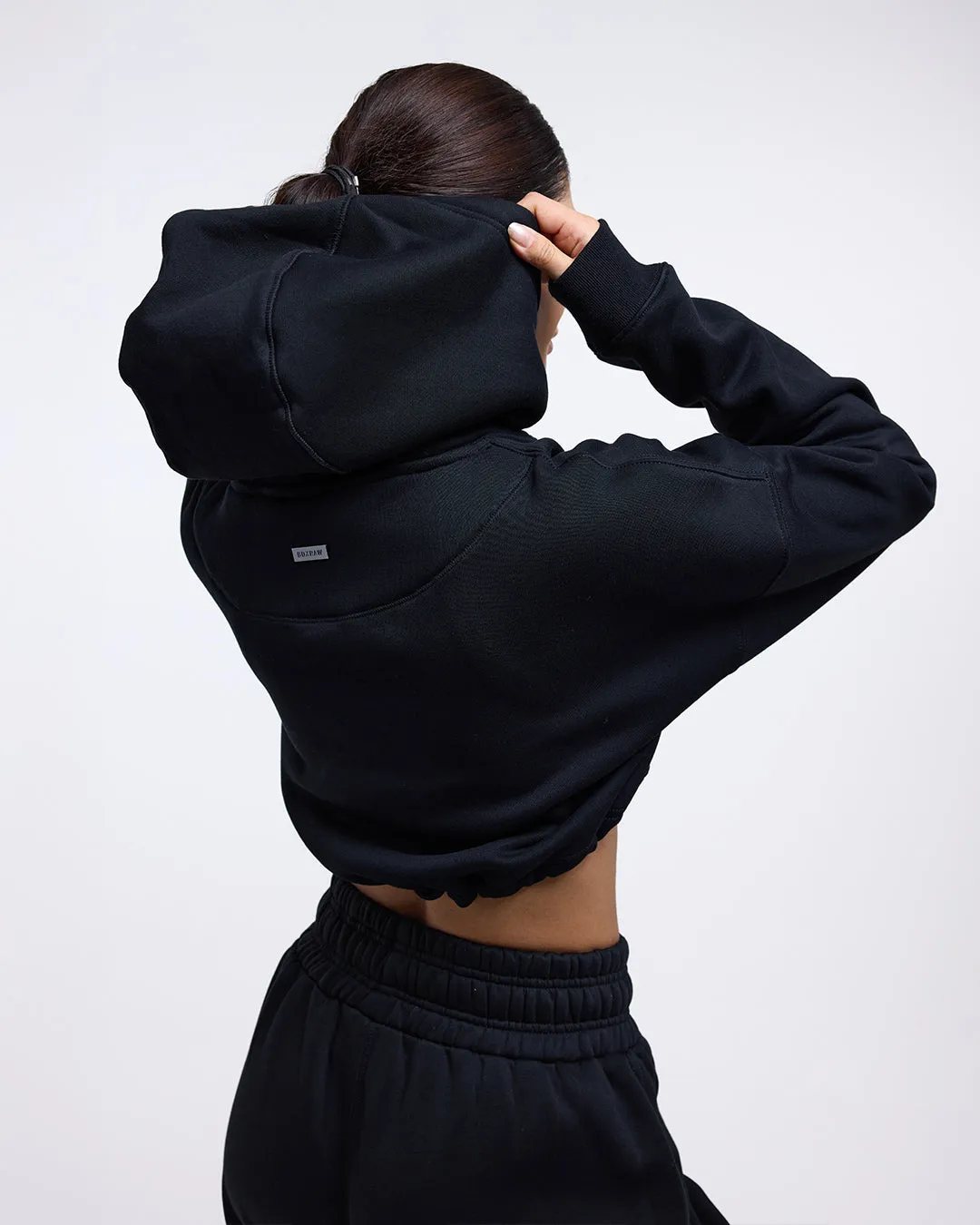 Johnson Cropped Hoodie - Black