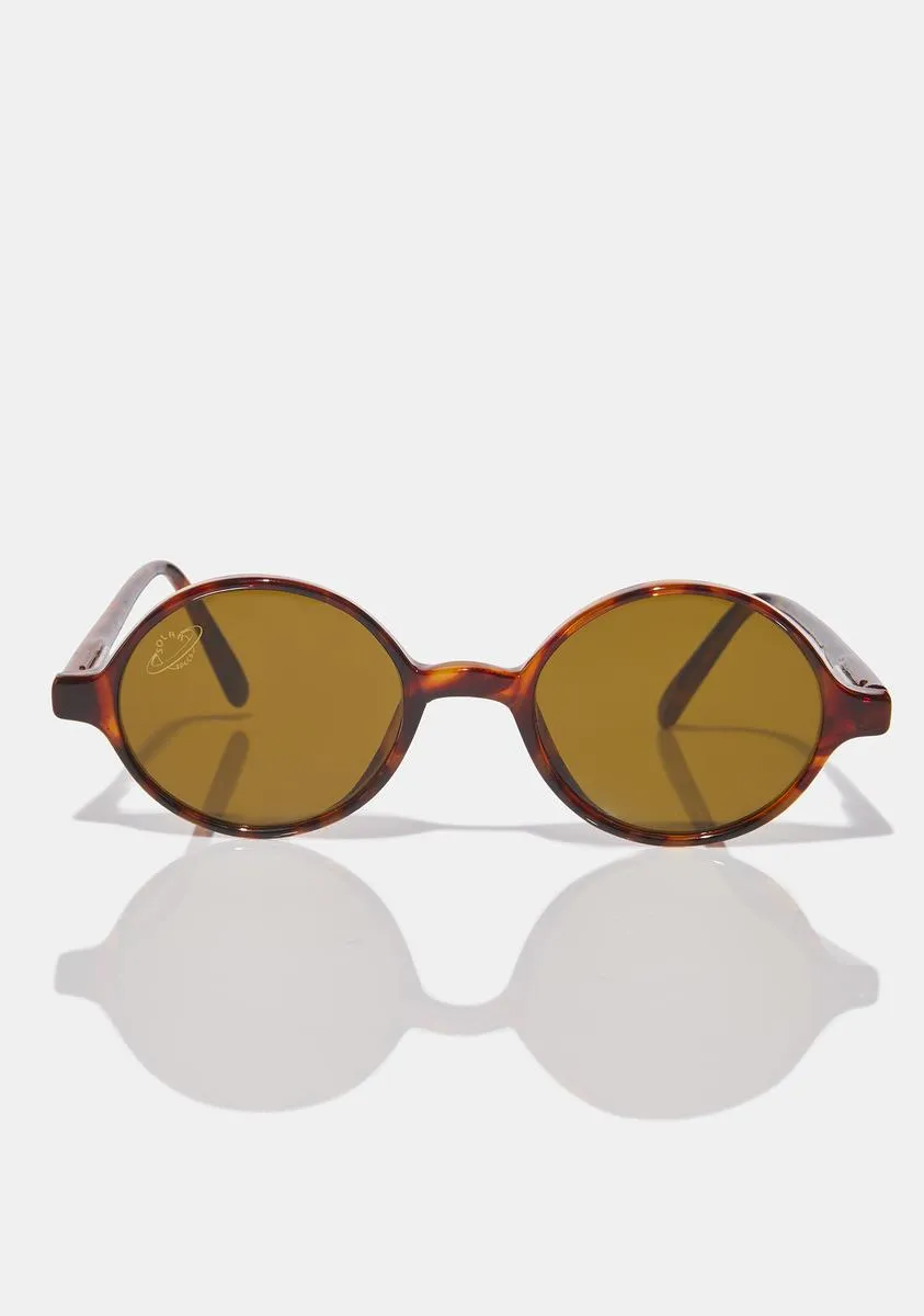 Lunar Round Tortoise Sunglasses