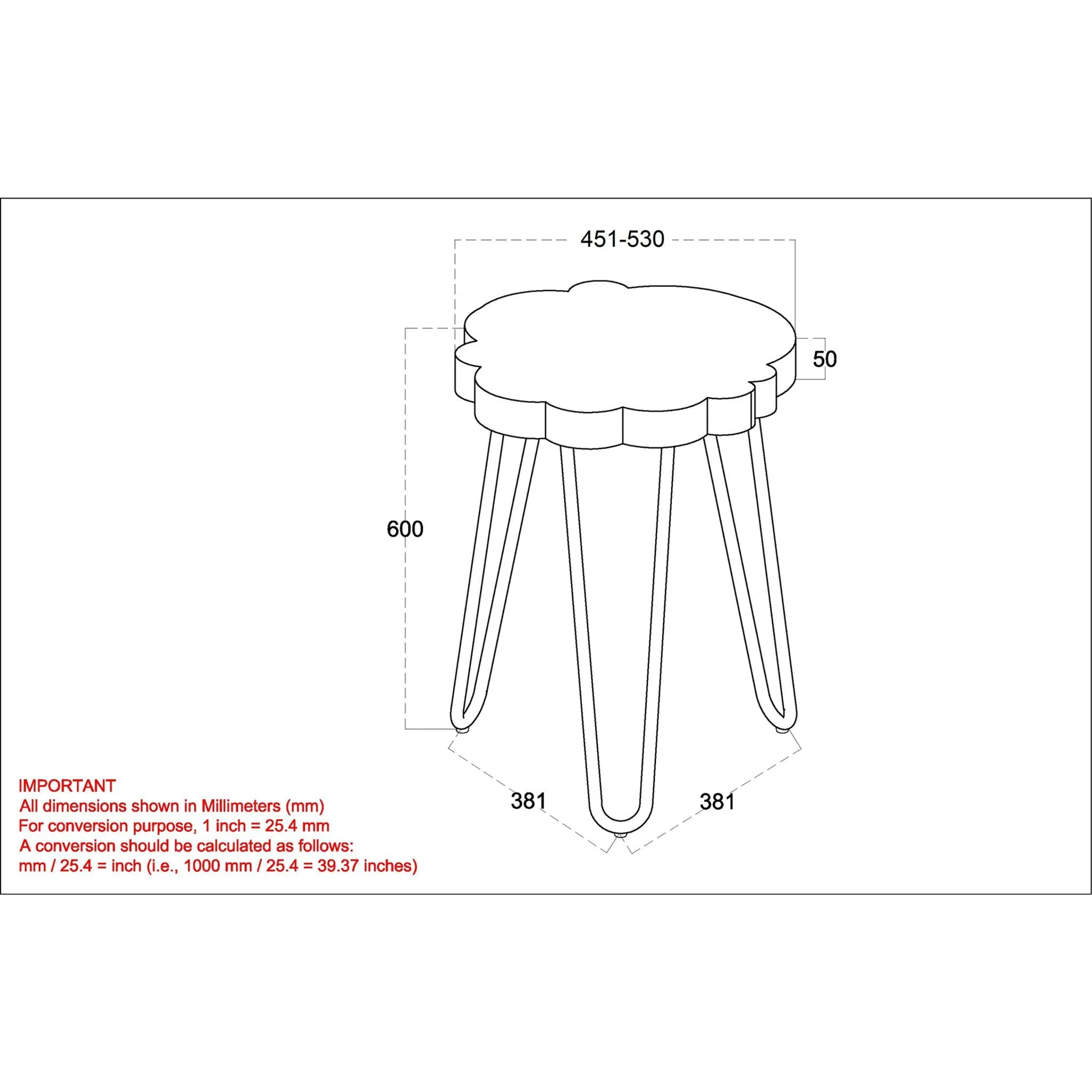 Nila Accent Table - Natural