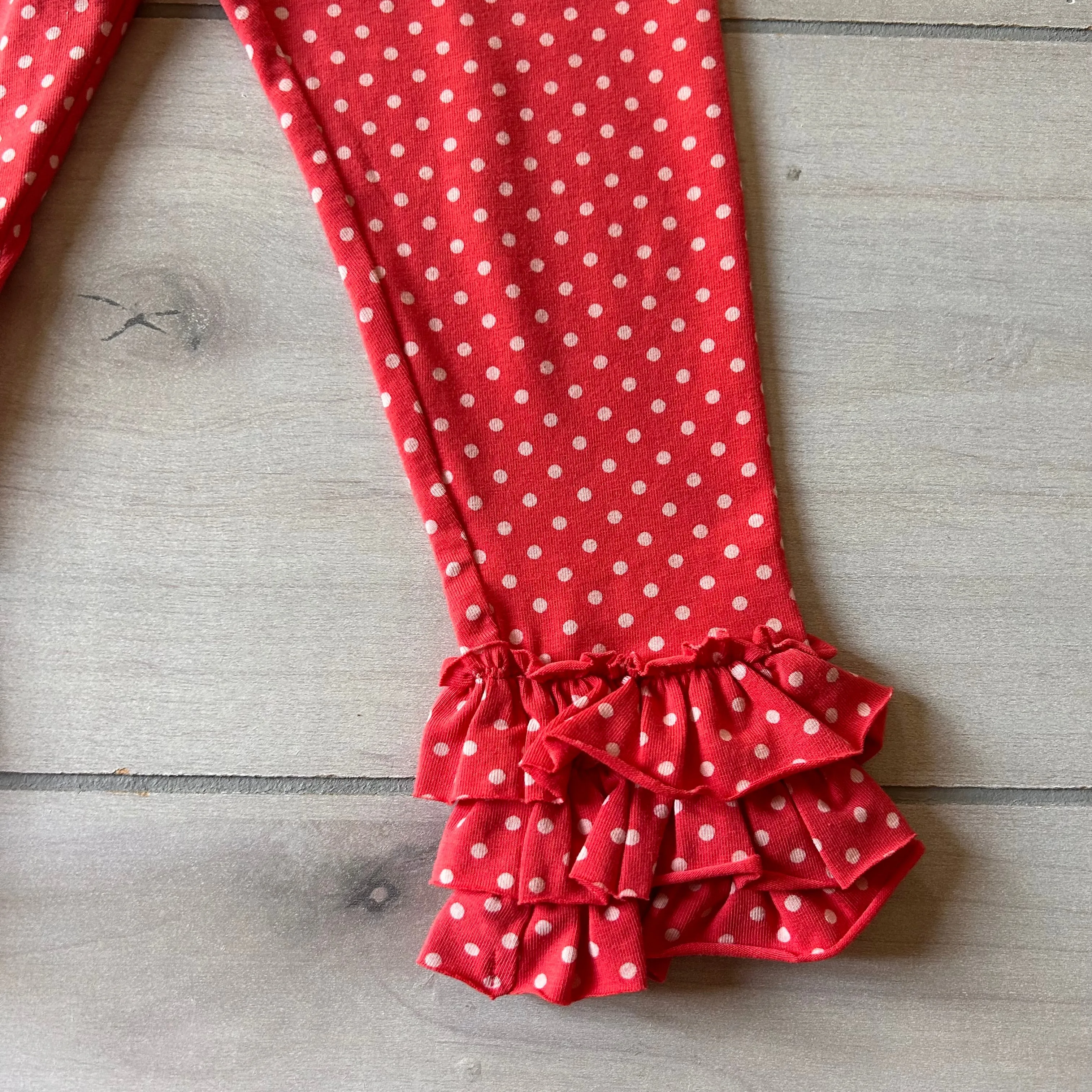 NWOT Matilda Jane Orange Dot Ruffle Leggings
