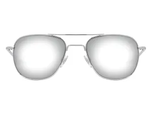 Original Pilot Silver Silver Mirror Glass Lens Polarised