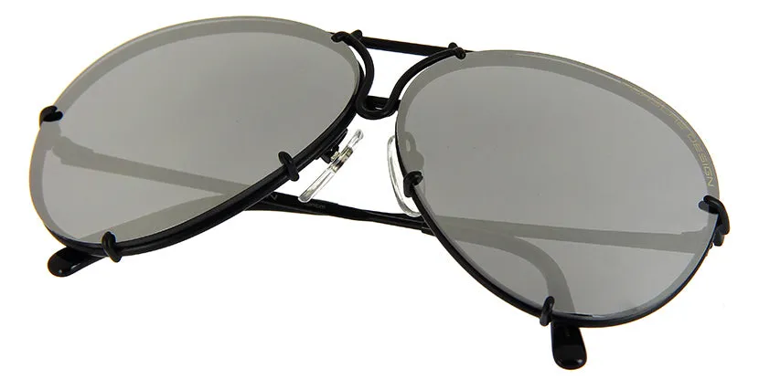 Porsche Design 8478 D Black Frame - Grey & Silver Lenses