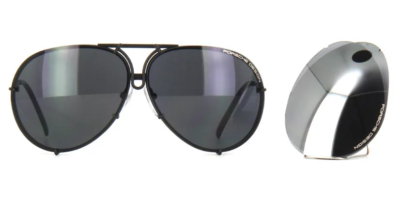 Porsche Design 8478 D Black Frame - Grey & Silver Lenses