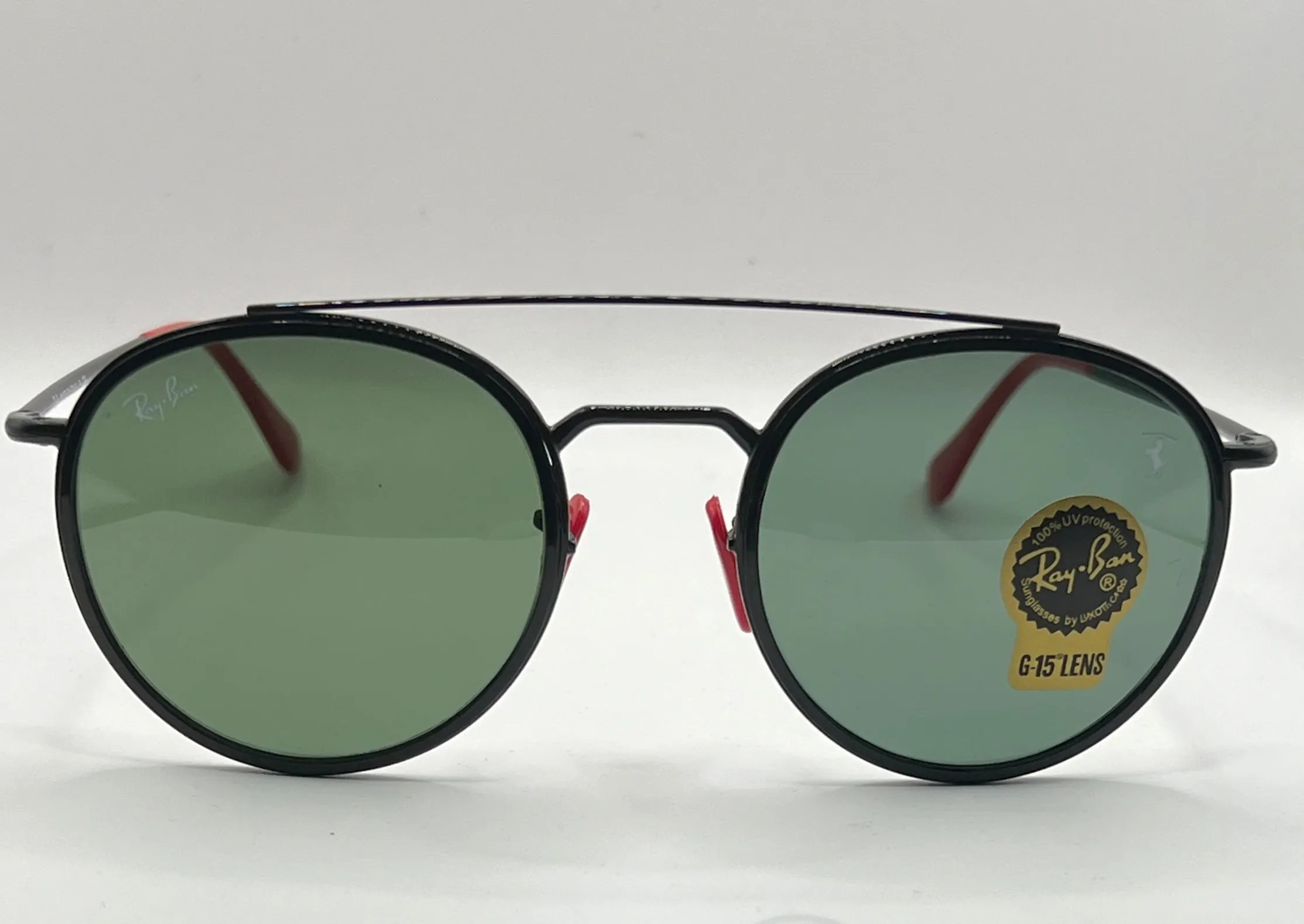 Ray-Ban Ferrari RB3647-M F028/31 Sunglasses - Black Frame, Green Lens