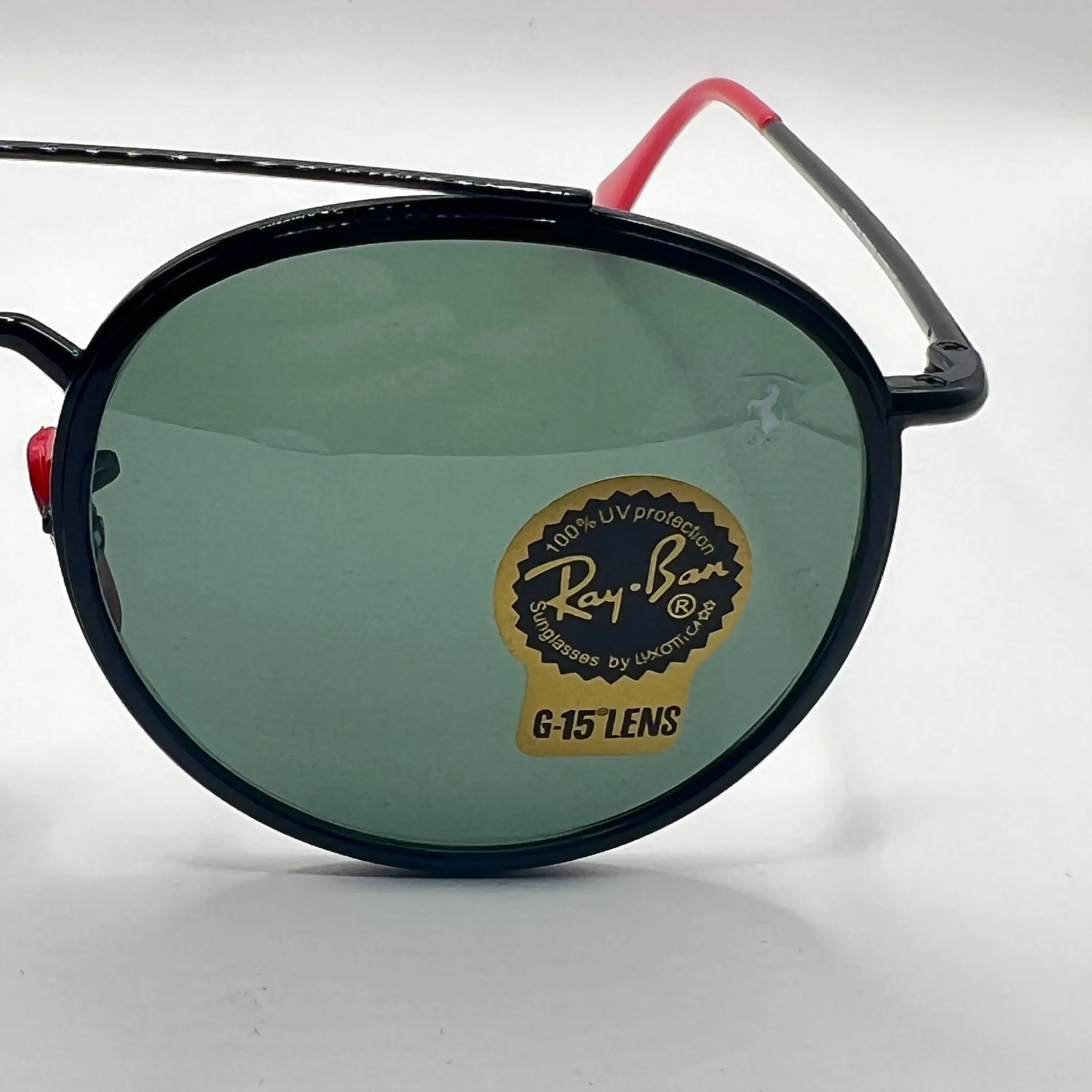 Ray-Ban Ferrari RB3647-M F028/31 Sunglasses - Black Frame, Green Lens