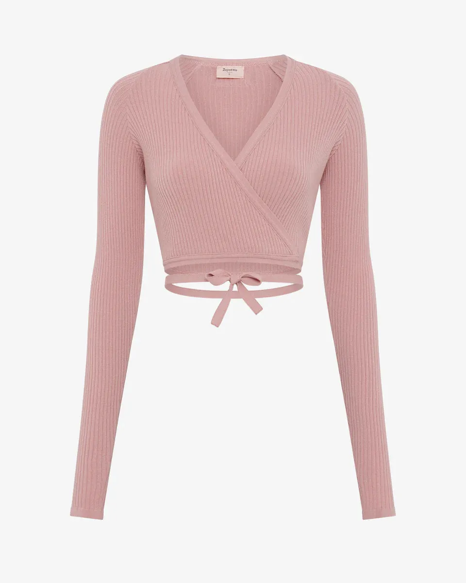 Repetto - Rib-Knit Wrap-Over - Adult (S0669) - Romance Pink