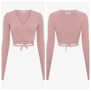 Repetto - Rib-Knit Wrap-Over - Adult (S0669) - Romance Pink