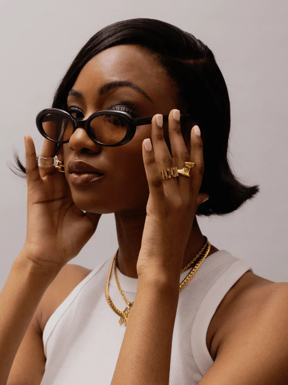 Retro Black-Brown Round Sunglasses