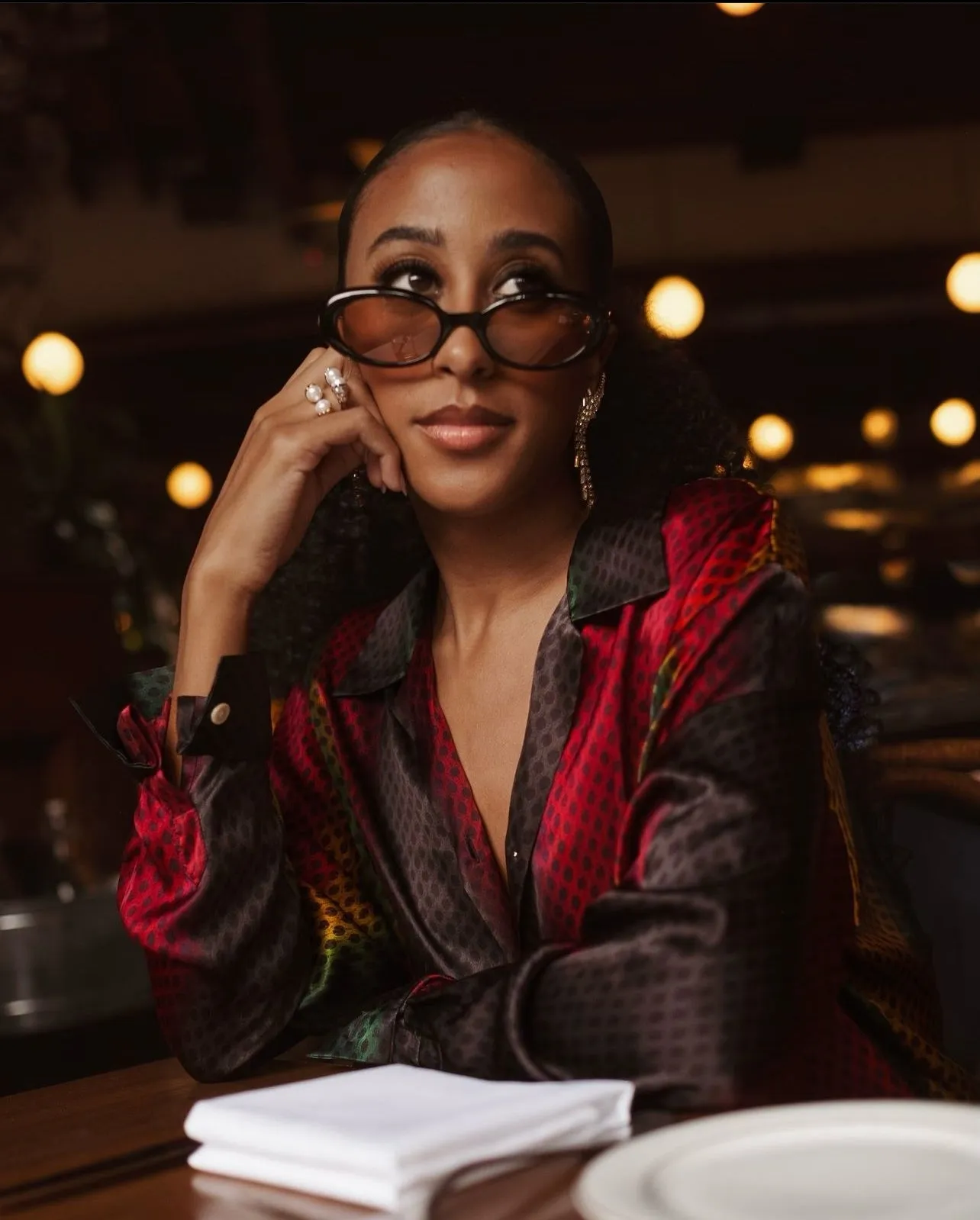 Retro Black-Brown Round Sunglasses