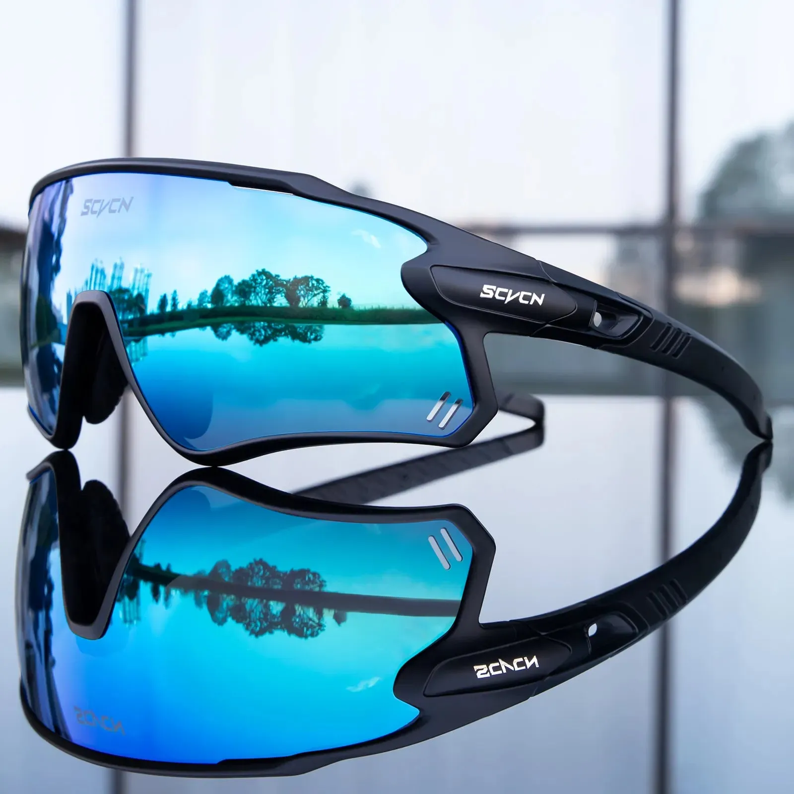SCVCN MTB Cycling Glasses UV400 Sports Riding Running Sunglasses For Men Woman Road Bike Goggles Bicycle Protection Eyewear