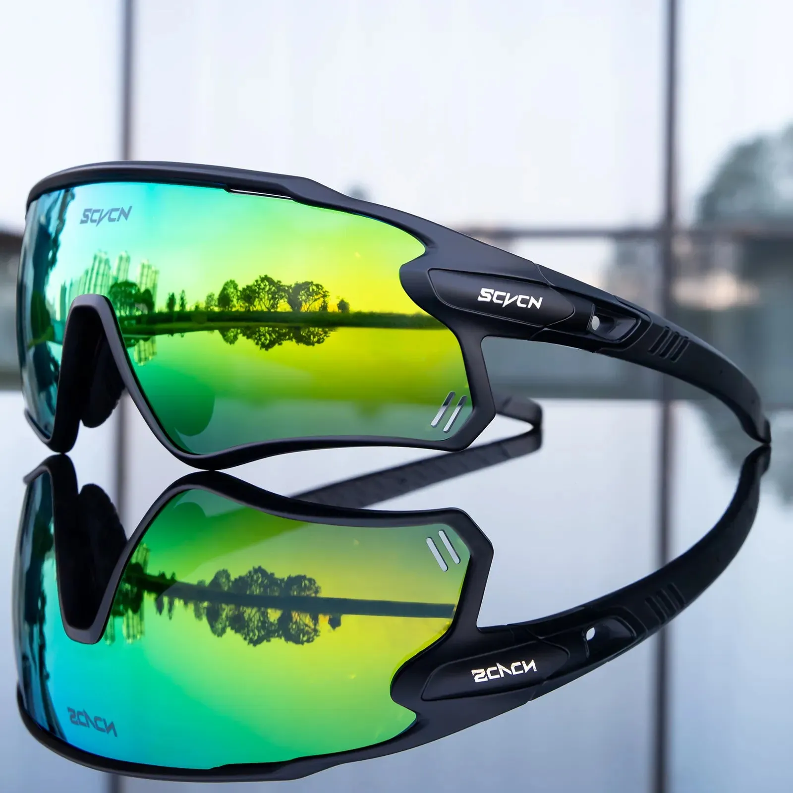SCVCN MTB Cycling Glasses UV400 Sports Riding Running Sunglasses For Men Woman Road Bike Goggles Bicycle Protection Eyewear