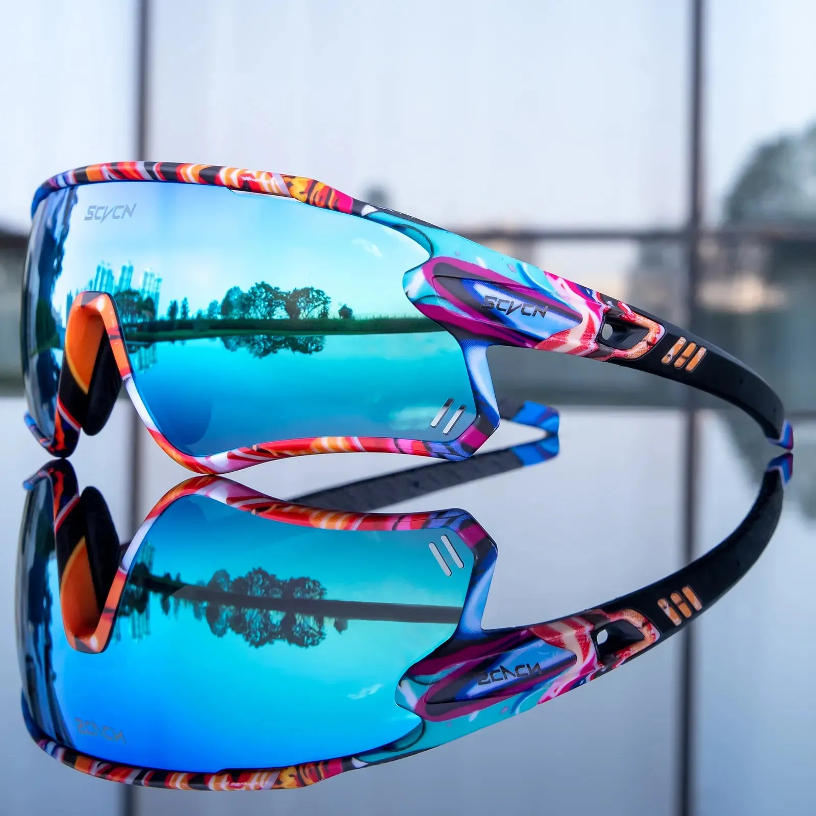 SCVCN MTB Cycling Glasses UV400 Sports Riding Running Sunglasses For Men Woman Road Bike Goggles Bicycle Protection Eyewear