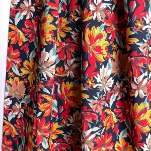 Sunset Flowers Rayon Viscose Fabric