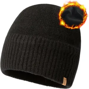 TOP-EX Oversized L/XL/XXL 100% Merino Wool Beanie Fleece Lined Cuffed Watch Fisherman Cap