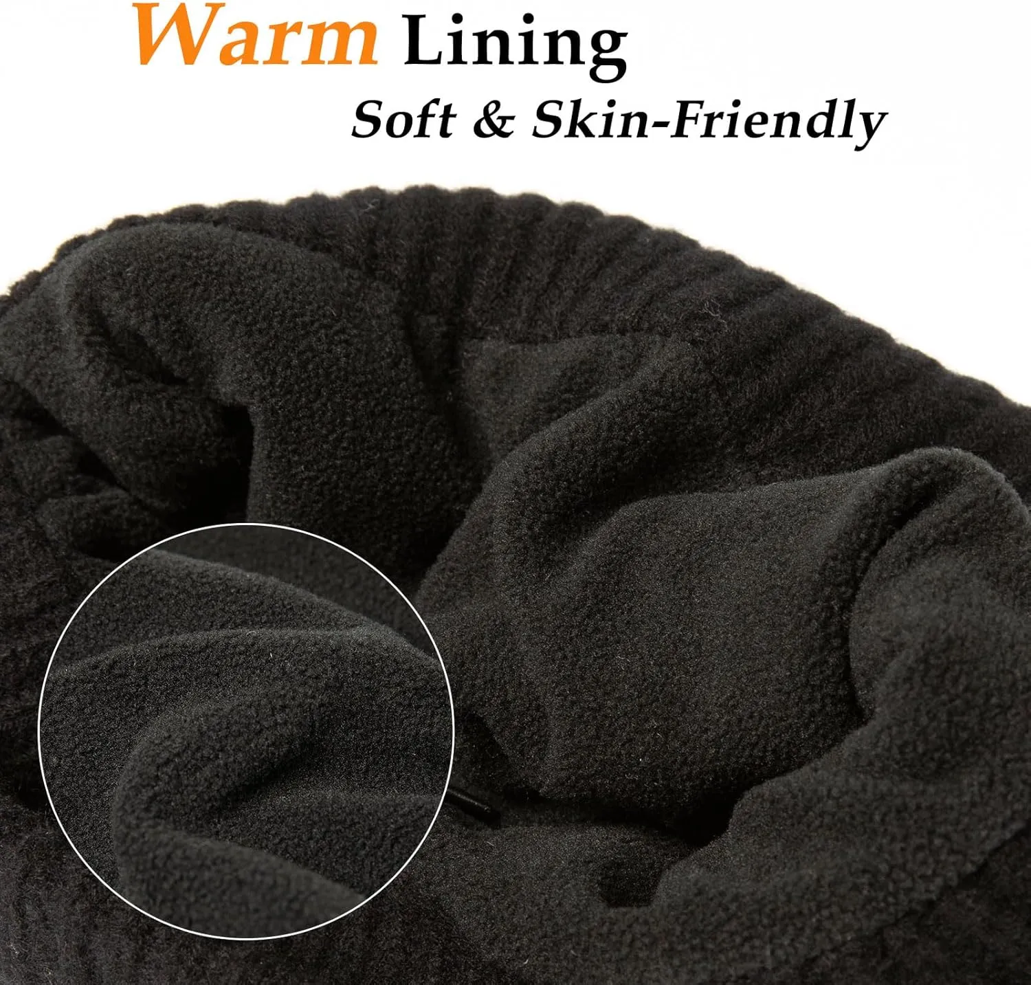 TOP-EX Oversized L/XL/XXL 100% Merino Wool Beanie Fleece Lined Cuffed Watch Fisherman Cap