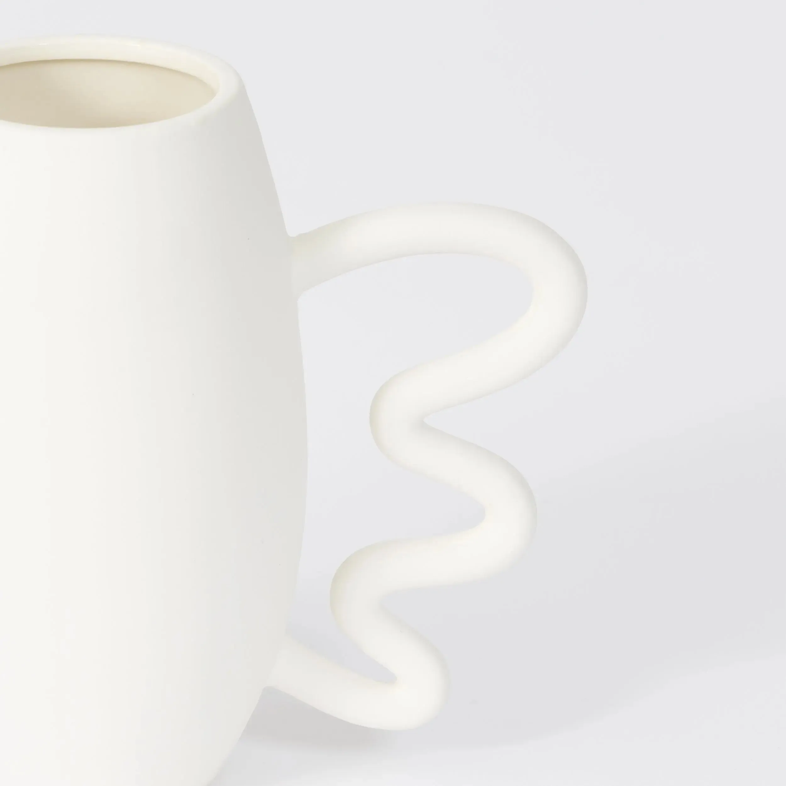 Winged Matte Ceramic Vase White