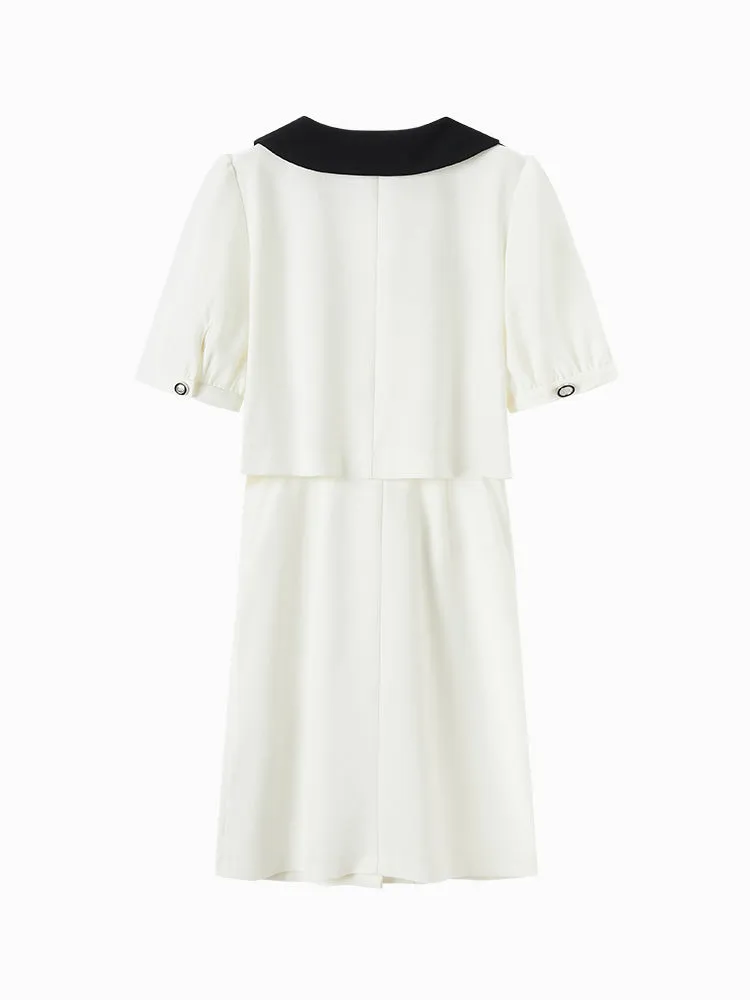 Women's Textured Linen-Like Woven Dress