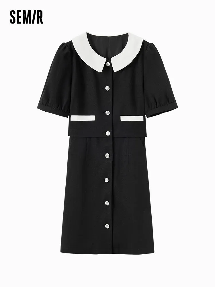 Women's Textured Linen-Like Woven Dress