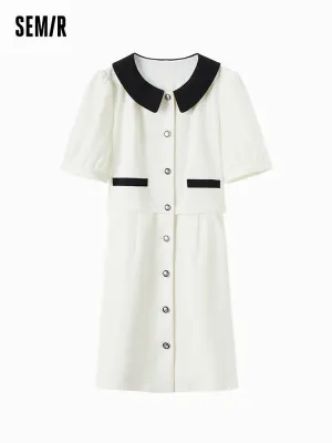 Women's Textured Linen-Like Woven Dress