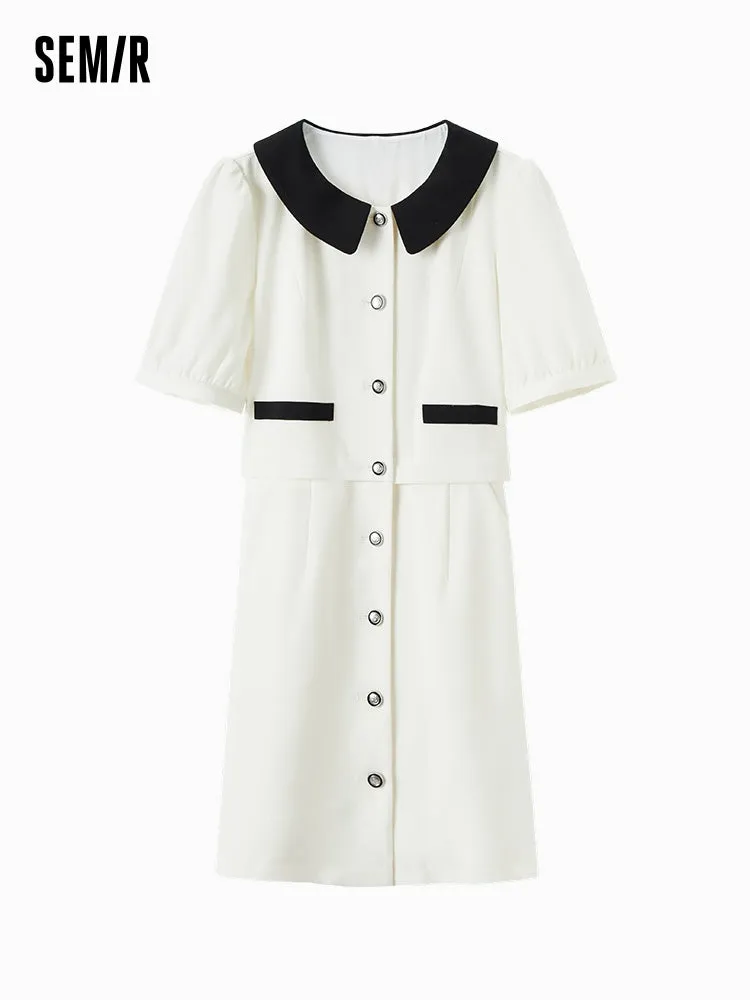 Women's Textured Linen-Like Woven Dress