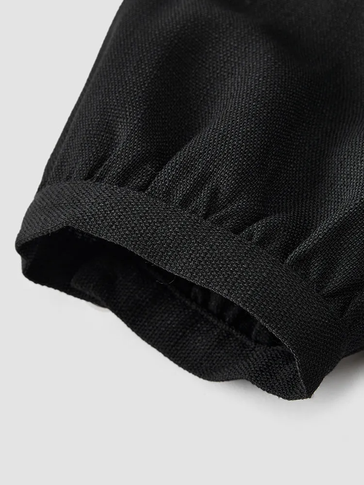 Women's Textured Linen-Like Woven Dress