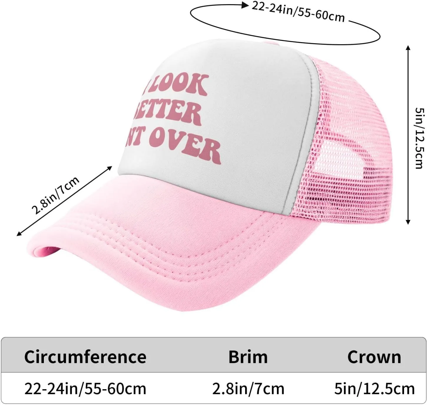 You Find It Offensive? I Find It Funny Trucker Hats for Women Pink Men Funny Slogan Pink Hats for Men