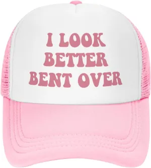 You Find It Offensive? I Find It Funny Trucker Hats for Women Pink Men Funny Slogan Pink Hats for Men