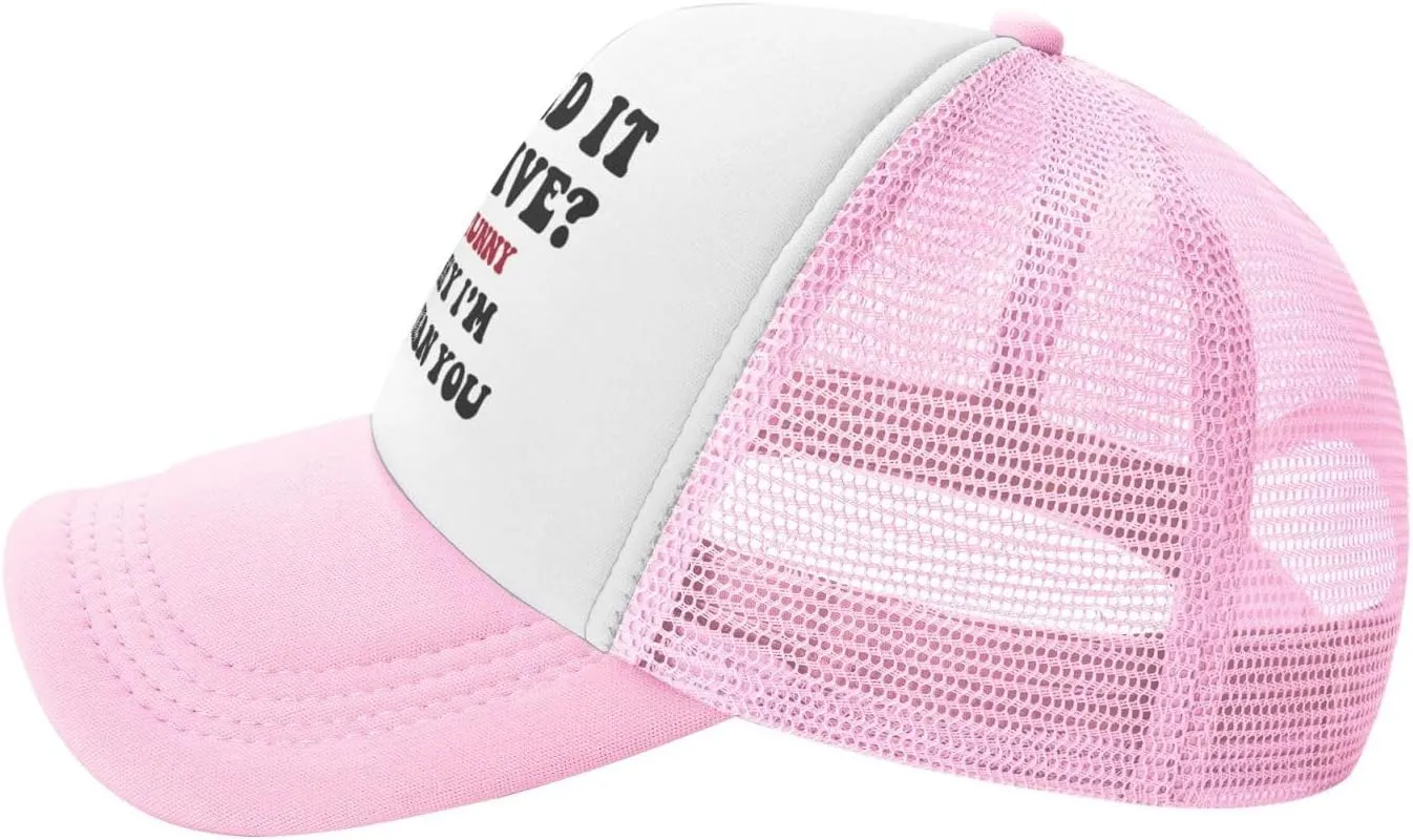 You Find It Offensive? I Find It Funny Trucker Hats for Women Pink Men Funny Slogan Pink Hats for Men